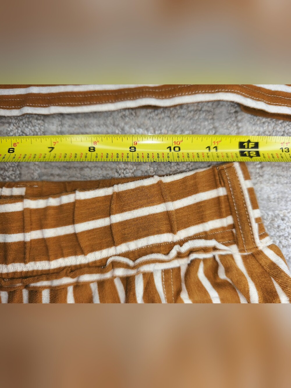Free People Beach Sunnydaze Striped Pants & Crop Top Co-Ord Set Brown Small S - Picture 5 of 13